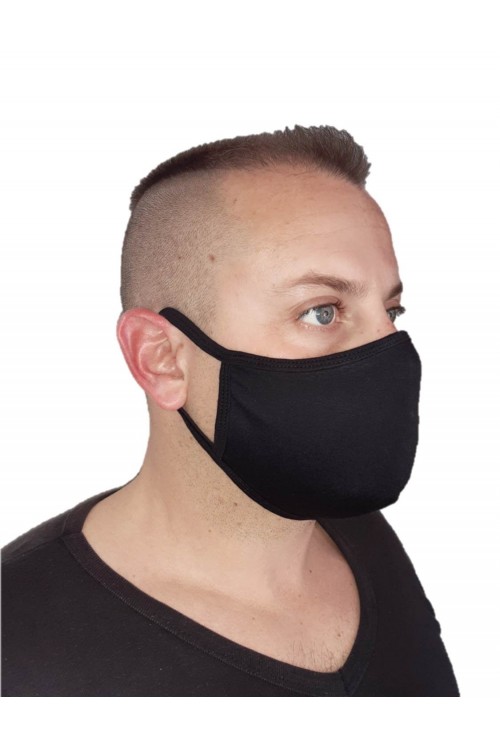 Μάσκα Υφασμάτινη Πλενόμενη Πολλαπλών Χρήσεων Μαύρο