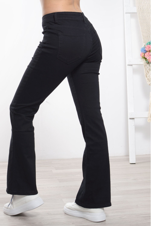 Παντελόνι Bootcut Plus Size Μαύρο