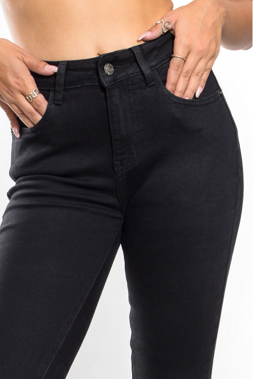 Ψηλόμεσο Skinny Τζιν Παντελόνι Μαύρο